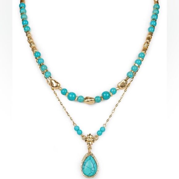 NWT Patricia Nash Double Mod Short Multi Strand Necklace - Egyptian Gold - Picture 6 of 8